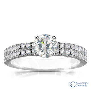 Double Pave Engagement Ring (0.7ct tw)