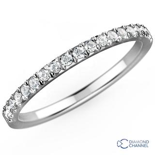 French Pave Set Diamond Half Eternity Ring (0.20ct TW*)