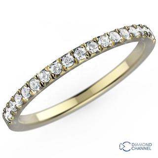 French Pave Set Diamond Half Eternity Ring (0.20ct TW*)