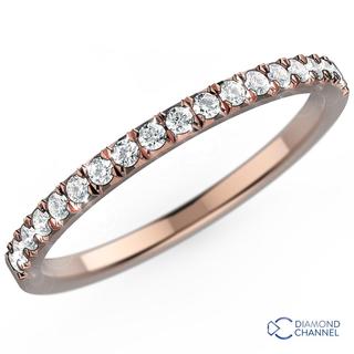 French Pave Set Diamond Half Eternity Ring (0.20ct TW*)