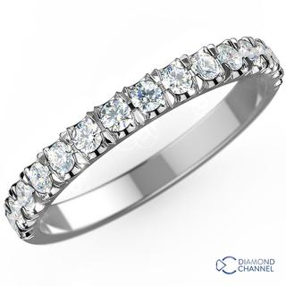 Scalloped Pave Half Eternity Diamond Ring (0.27ct TW*)