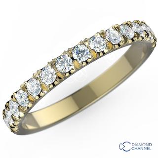 Scalloped Pave Half Eternity Diamond Ring (0.27ct TW*)
