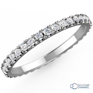 French Pave Diamond Full Eternity Ring (0.36ct TW*)