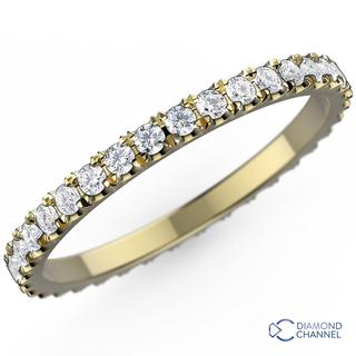 French Pave Diamond Full Eternity Ring (0.36ct TW*)