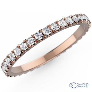 French Pave Diamond Full Eternity Ring (0.36ct TW*)