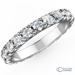 French Pave Scalloped Diamond Full Eternity Ring (0.4ct TW*)