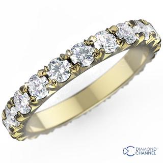 French Pave Scalloped Diamond Full Eternity Ring (0.4ct TW*)