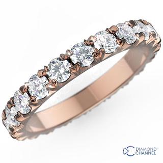 French Pave Scalloped Diamond Full Eternity Ring (0.4ct TW*)