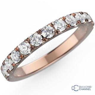 Nouveau French Pave Half Eternity Ring (0.72ct TW*)