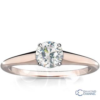  Round Brilliant Cut Solitaire Engagement Ring (RBC-0.31ct tw)