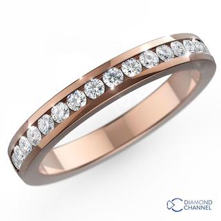 Channel Set Diamond Half Eternity Ring (1ct TW*)
