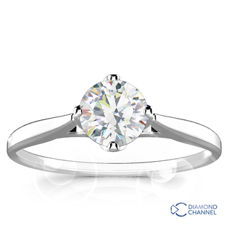 Four Claw Solitaire Engagement Ring(0.30ct tw)