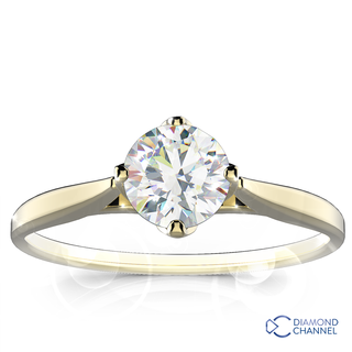 Four Claw Solitaire Engagement Ring(0.30ct tw)