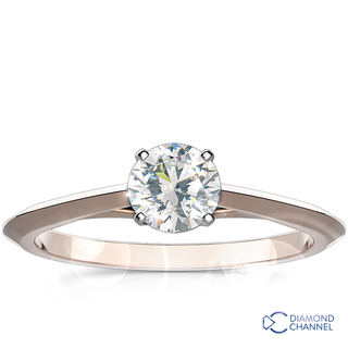 Knife -Edge Solitaire Engagement Ring (0.35ct tw)