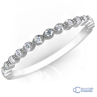 Petite Leaf Half Eternity Band (0.15ct TW*)