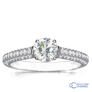 Micro Pave-Set Diamond Ring (0.61ct tw)