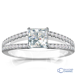 Split Shank Diamond Engagement Ring (0.73ct tw)