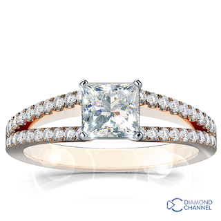 Split Shank Diamond Engagement Ring (0.73ct tw)