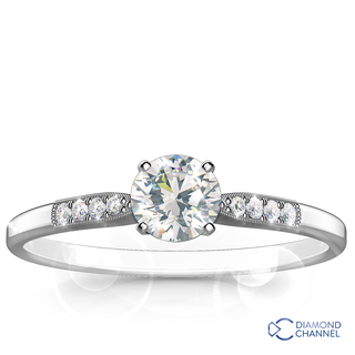 Petite Milgrain Engagement Ring (0.45ct tw)