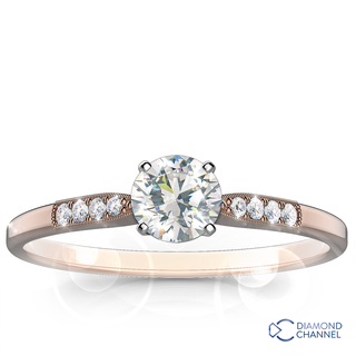 Petite Milgrain Engagement Ring (0.45ct tw)