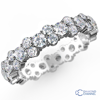 Clouded Double Claw Full Eternity Ring (1.00ct TW*)