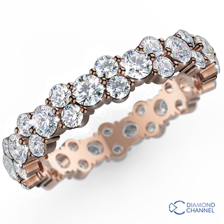 Clouded Double Claw Full Eternity Ring (1.00ct TW*)