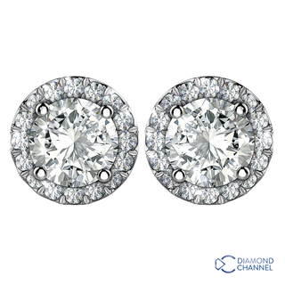 Stud Diamond Earrings with removable halo's (0.92ct TW*)