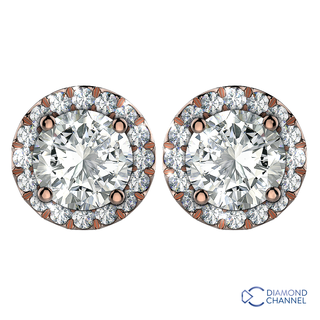 Stud Diamond Earrings with removable halo's (0.92ct TW*)