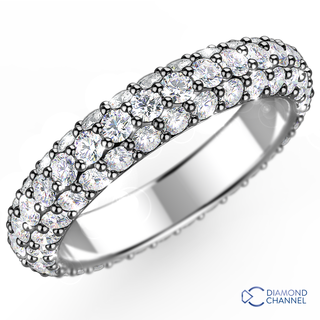 Trio Pave Full Eternity Ring (1.24ct TW*)