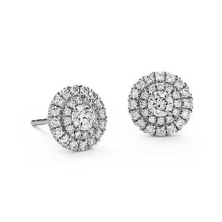 Double Maxi Halo Diamond Stud Earrings (1.16ct TW*)