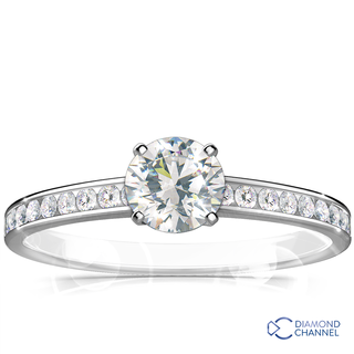 Channel Set Diamond Engagement Ring(0.48ct tw)