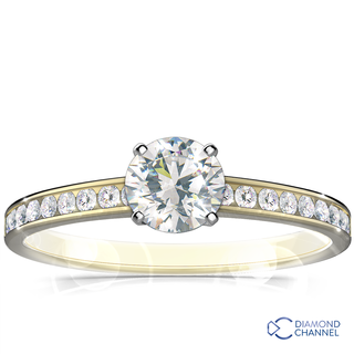 Channel Set Diamond Engagement Ring(0.48ct tw)