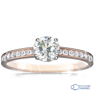 Channel Set Diamond Engagement Ring(0.48ct tw)