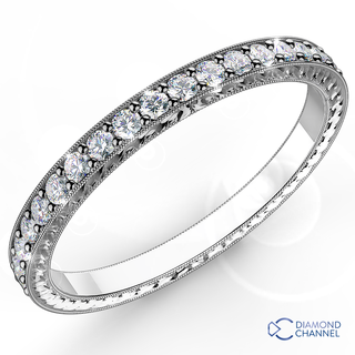 Engraved Micropave Diamond Ring (0.23ct TW*)
