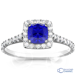 Tanzanite And Micro-Pave Diamond Ring(1.5ct tw)