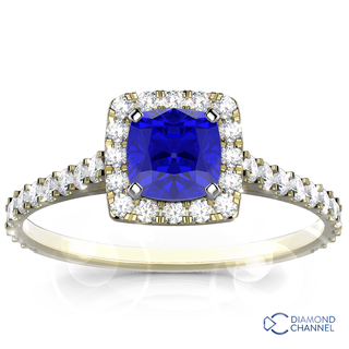 Tanzanite And Micro-Pave Diamond Ring(1.5ct tw)