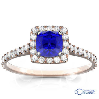 Tanzanite And Micro-Pave Diamond Ring(1.5ct tw)