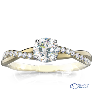 Petite Twisted Engagement Ring (0.40ct tw)