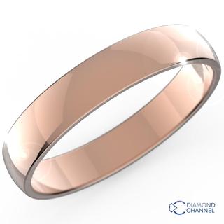 Comfort Fit Wedding Band In 9k White Gold (4mm)