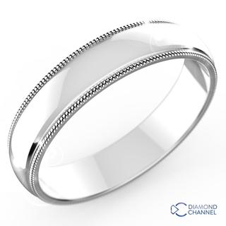 5mm Millgrain Comfort Fit Wedding Ring