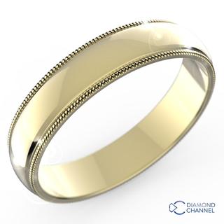 5mm Millgrain Comfort Fit Wedding Ring