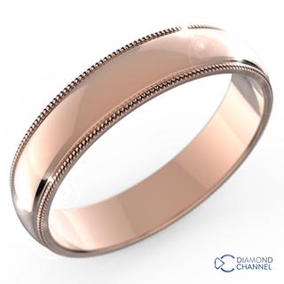 5mm Millgrain Comfort Fit Wedding Ring