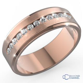 Diamond Stepped Edge Channel Set Wedding Ring (0.325ct TW*)