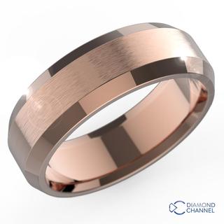 6.5mm Bevel Edged Matte Wedding Band