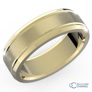 5mm Brushed Inlay Wedding Band