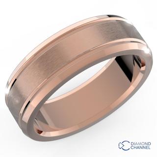 5mm Brushed Inlay Wedding Band