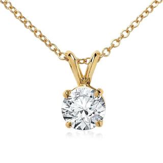 Classic Solitaire Diamond Pendant In 9k Yellow Gold (0.25ct tw)