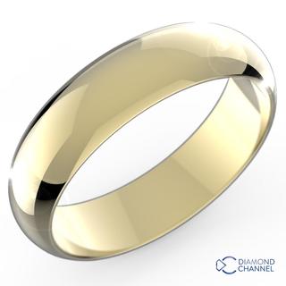 Comfort Fit Wedding Band In 9K Yellow Gold (6mm)