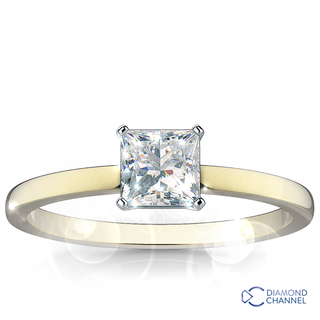 Princess Cut Solitaire Diamond Ring (PR-0.44ct tw)