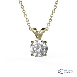 Double Bail Solitaire Pendant in 9K White Gold (0.20ct tw)